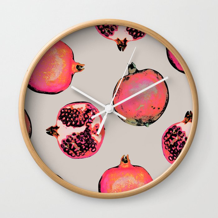 Pomegranate Pattern Wall Clock