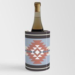 Aztec design in pink and blue colors Wine Chiller