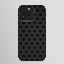 BlackPolka Dots G61 iPhone Case | Black, Circles, Polkadots, Decorative, Repeating, Retro, Geometric, Graphicdesign, Dot, Background 