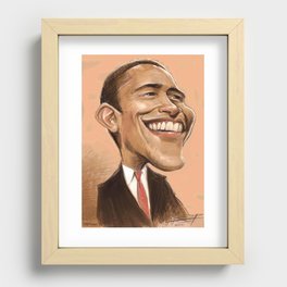 Borack Obama Recessed Framed Print