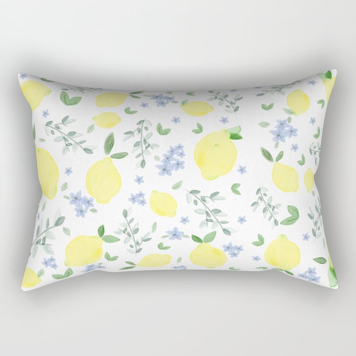 Fresh Lemon Serenade Rectangular Pillow