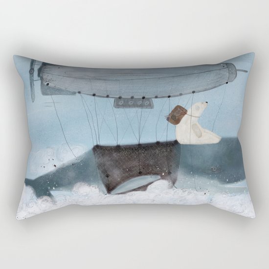barney and the whale Rectangular Pillow
