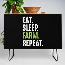 Eat Sleep Farm Repeat Funny Credenza