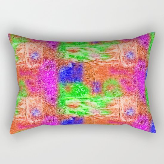 Colourful Abstract Texture Rectangular Pillow