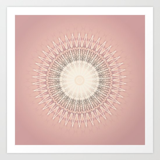 Rose Mandala Art Print