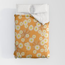 retro daisy pattern 2 Comforter