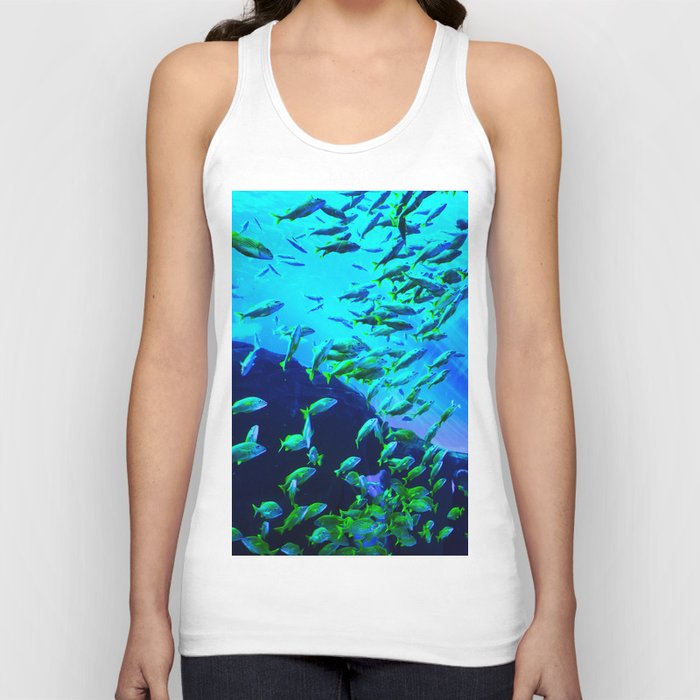 Deep Blue Ocean Sea Fish Tank Top