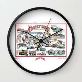 Rocky Point Amusement Park, Warwick, Rhode Island History Art Wall Clock