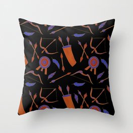 Archer's Companions (fire) Throw Pillow