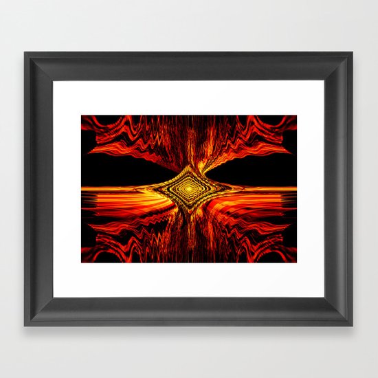 Abstract.Red Flame. Framed Art Print