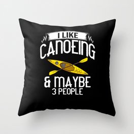 Canoeing Paddle Kayak Canoe Boat Kayaking Throw Pillow