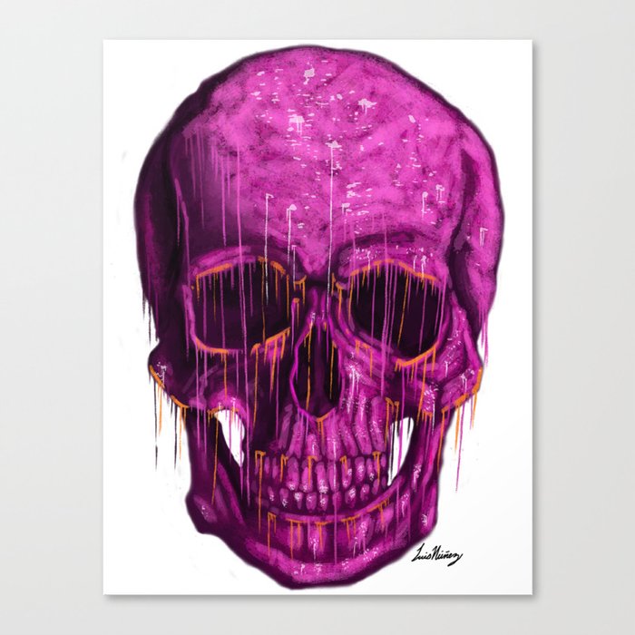Violet Skull Canvas Print