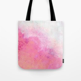 Pastel Pink Watercolor Paint Wave Tote Bag