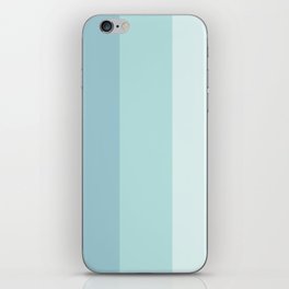 Ocean blue solid color stripes pattern iPhone Skin