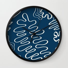 Abstract minimal line fern 2 Wall Clock