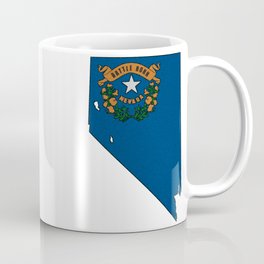 Nevada Map with State Flag Coffee Mug