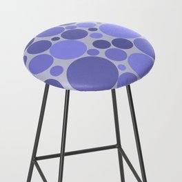 Bubbly Mod Dots Abstract Pattern in Light Periwinkle Purple Tones Bar Stool