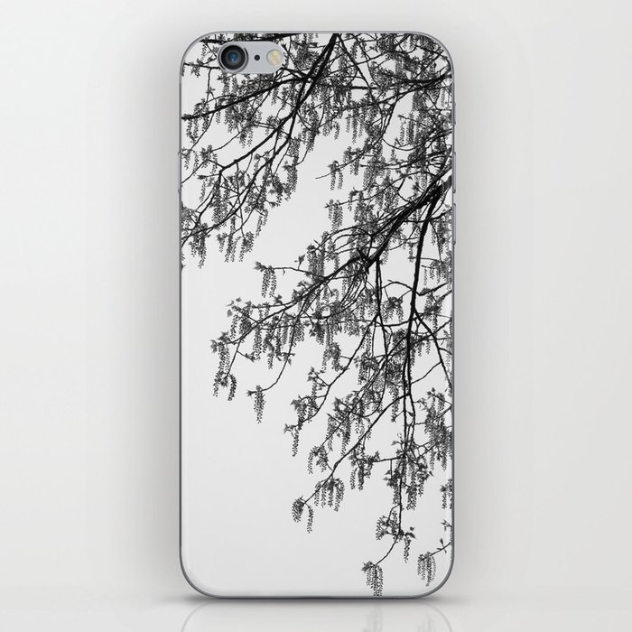 Wisteria Tree Art Print | Black and White Nature Photography iPhone Skin