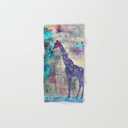 Majestic Series: Giraffe having a berry Hand & Bath Towel
