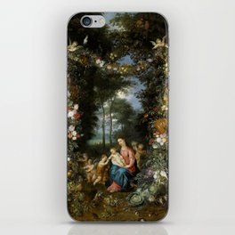 Madonna and Child with young Saint John the Baptist iPhone Skin