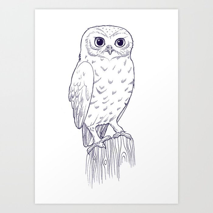 Owl print Art Print