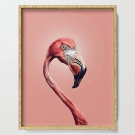 Smiling Flamingo Selfie Serving Tray