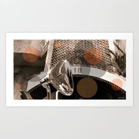 Motorcycle on my door Art Print