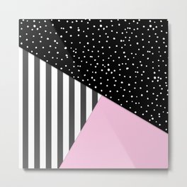 Simple pacifrc 1 Metal Print | Pop Art, Pattern, Graphicdesign, Simple, Sulfuric, Acrylic, Pink, Digital, Stripes, Gray 