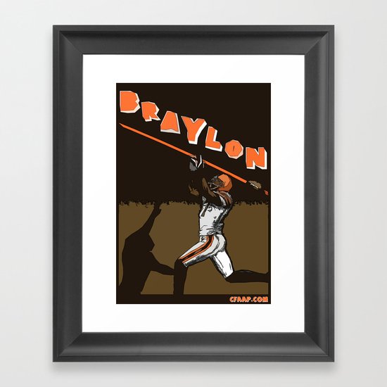 Braylon Edwards "Drop" Poster Framed Art Print