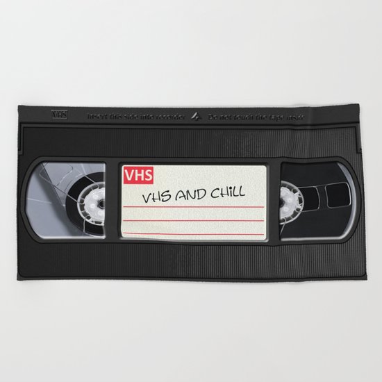 VHS and Chill Beach Towel