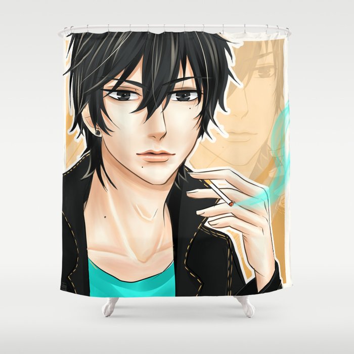 Man with cig Shower Curtain