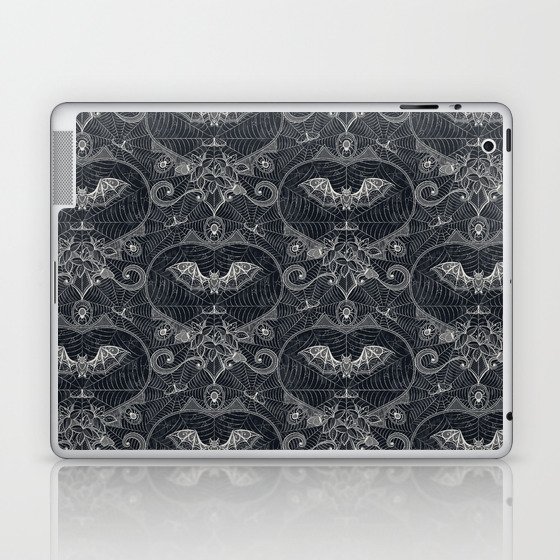 Gothic lace-bats-black Laptop & iPad Skin