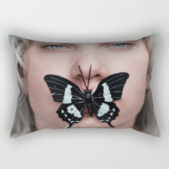 Butterfly girl Rectangular Pillow