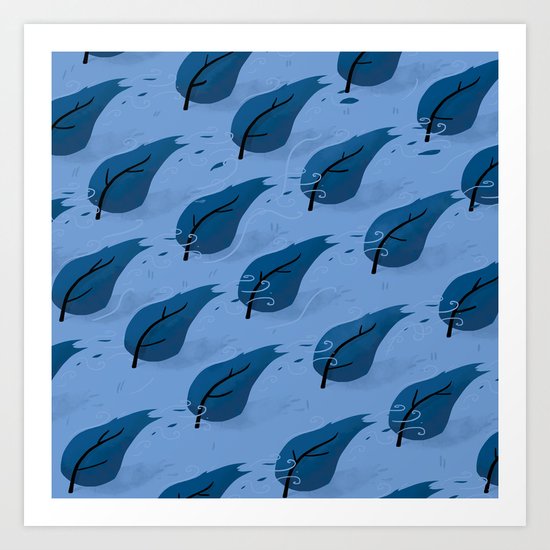 Stormy Forest Art Print