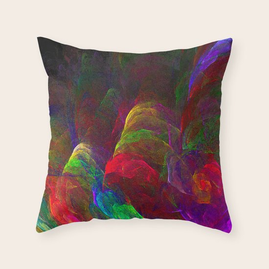 Tulip Field Throw Pillow