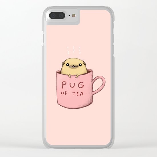 Pug of Tea Clear iPhone Case