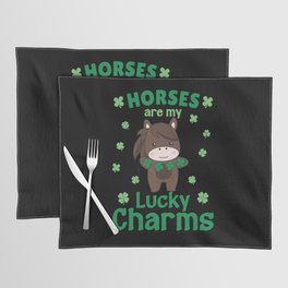 Horses Are My Lucky Charms St Patrick's Day Placemat