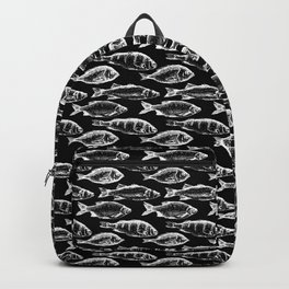 Fish on Black Backpack