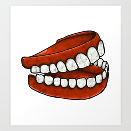 Teeth Art Print By Chinhairdesigns Society6