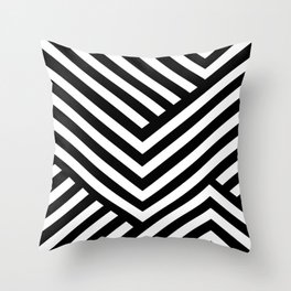 Black and White Stripes Throw Pillow