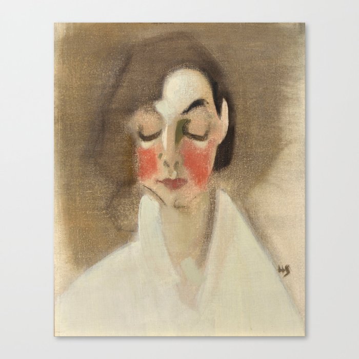 Helene Schjerfbeck - Rosy-Cheeked Girl Canvas Print