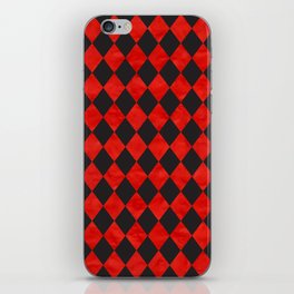 Through The Looking Glass Red Checkered iPhone Skin
