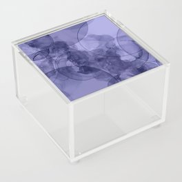 Very Peri Abstract Ink Art Acrylic Box