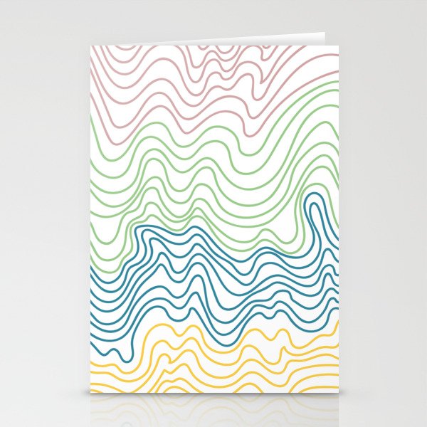 Pastel Waves Stationery Cards