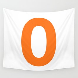 Number 0 (Orange & White) Wall Tapestry