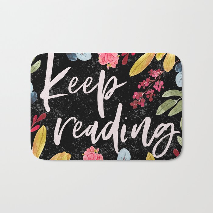 Keep Reading - Black Bath Mat