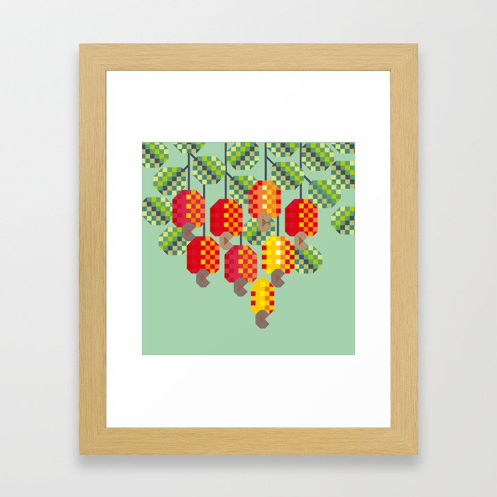 pixelated cashews Framed Art Print
