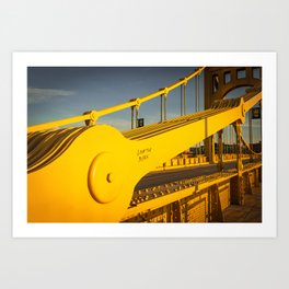 Pittsburgh Bridge Metal Work Detail Print Art Print