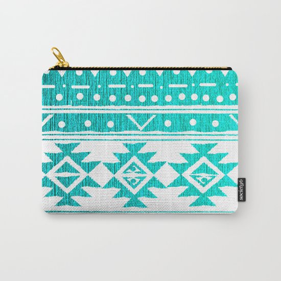 AQUAMARINE TRIBAL Carry-All Pouch