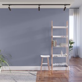 Grey - Gray Blue Solid Color Popular Hues Patternless Shades of Gray Collection Hex #8c92ac Wall Mural